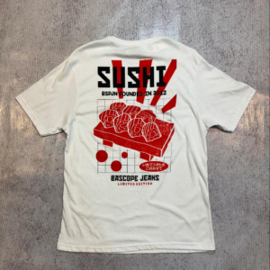 Remera blanca SUSHI - 3 cuotas sin interes - cod 92