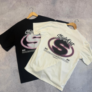 Remera S stride out - Blanco y Negro - 3 CUOTAS SIN INTERES cod 121