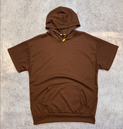 Remera Canguro con Capucha colores Marron y Gris - 3 CUOTAS SIN INTERES - 110 - Image 2