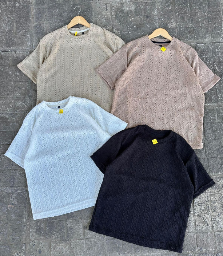 Remera Hilo color blanco negro Beige Marron - 3 cuotas sin interes 19