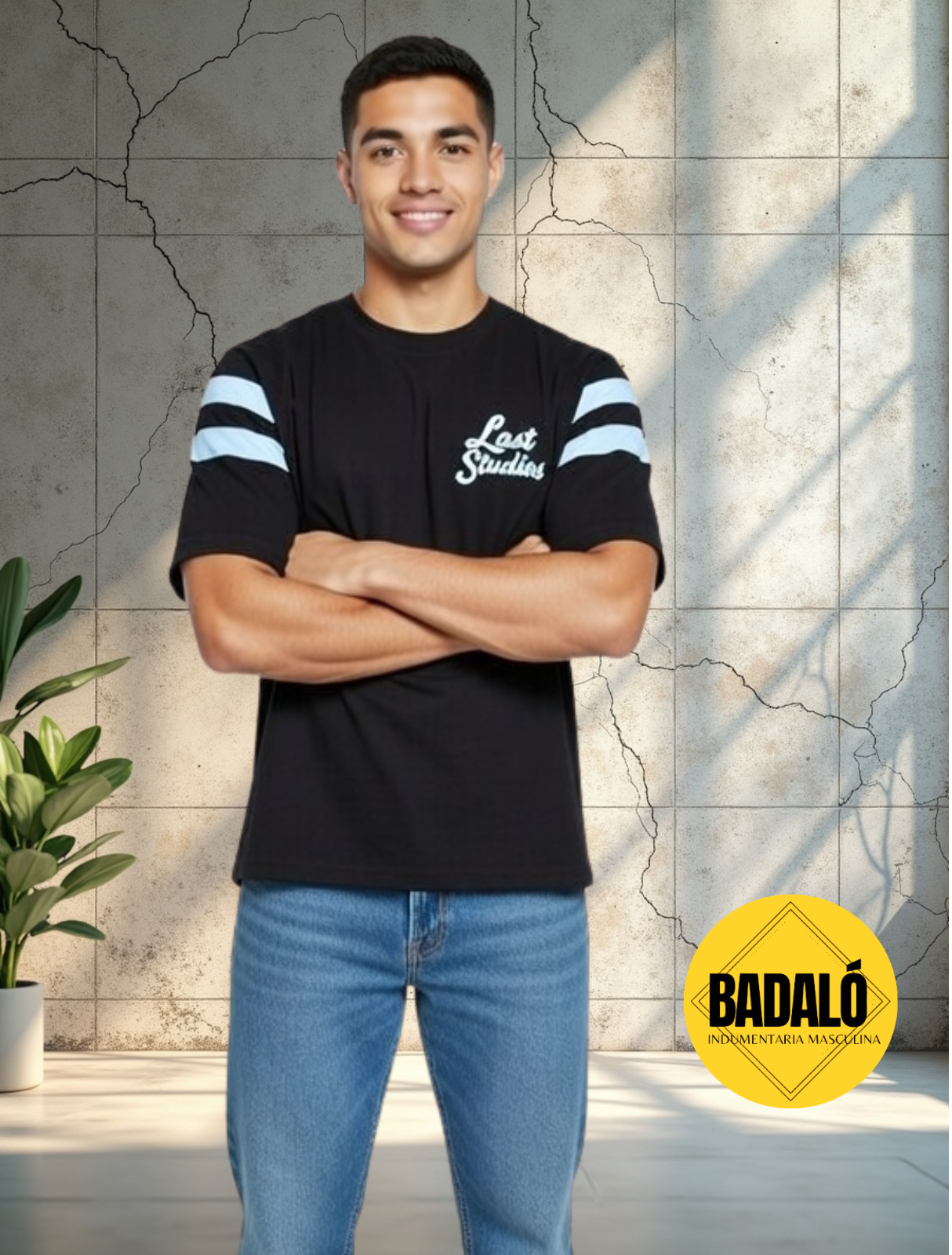 REMERA LAST STUDIO NEGRO