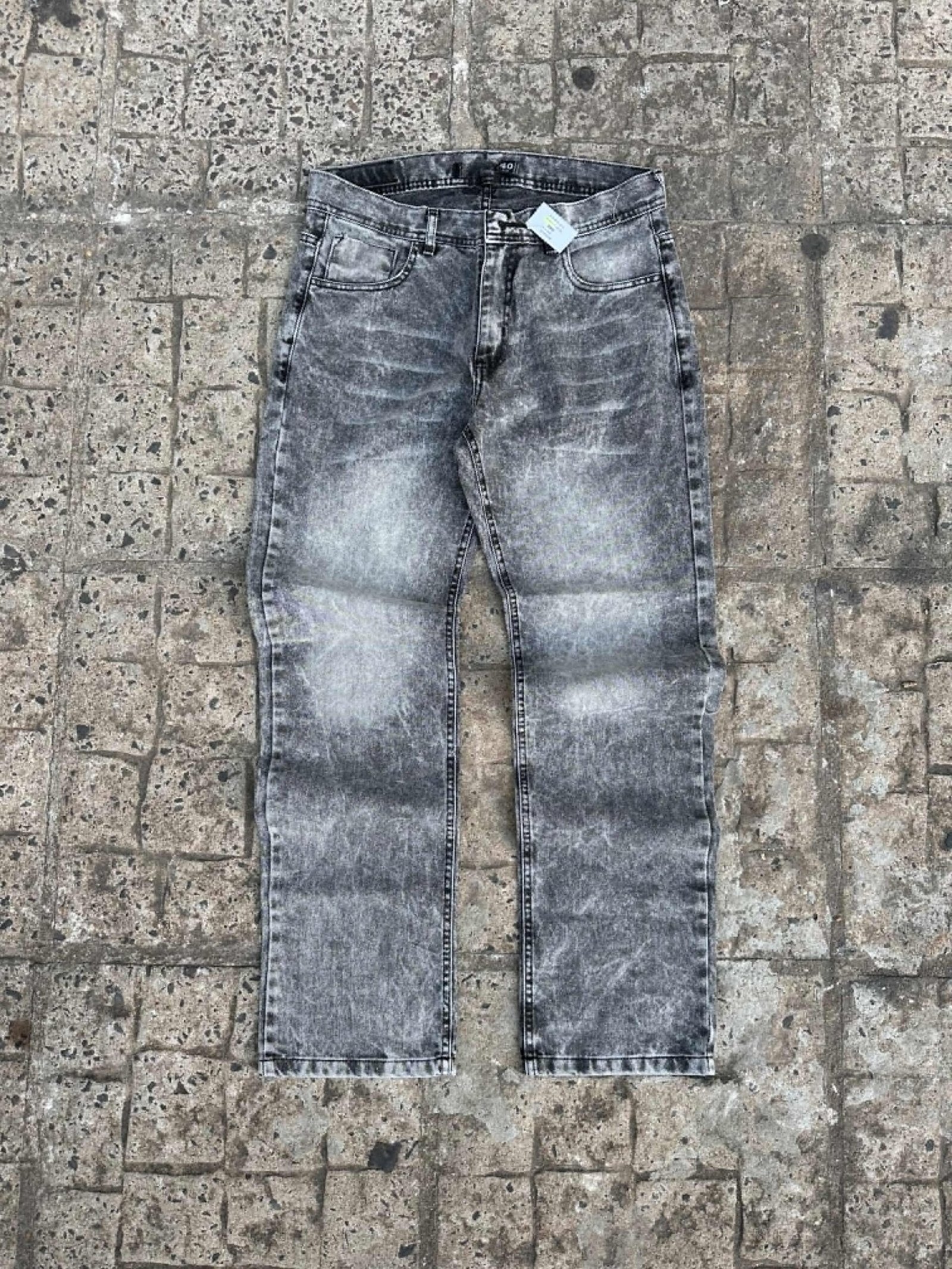 Jeans mom liso nevado