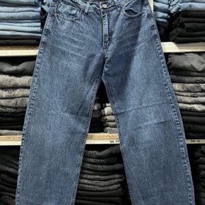 Jeans baggy liso azul nevado