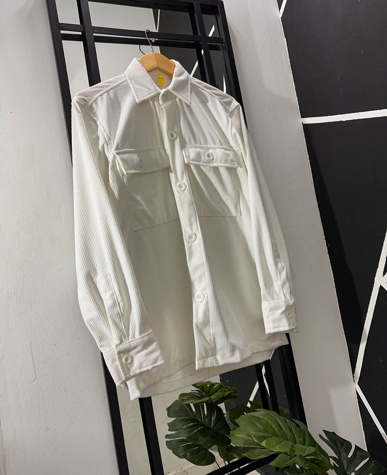 Camisaco corrugado blanco