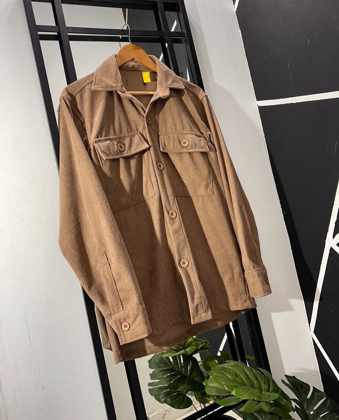 Camisaco corrugado beige