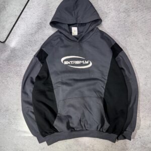 Buzo combinado gris con negro