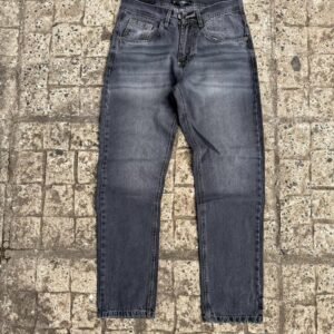 Jeans mom gris liso