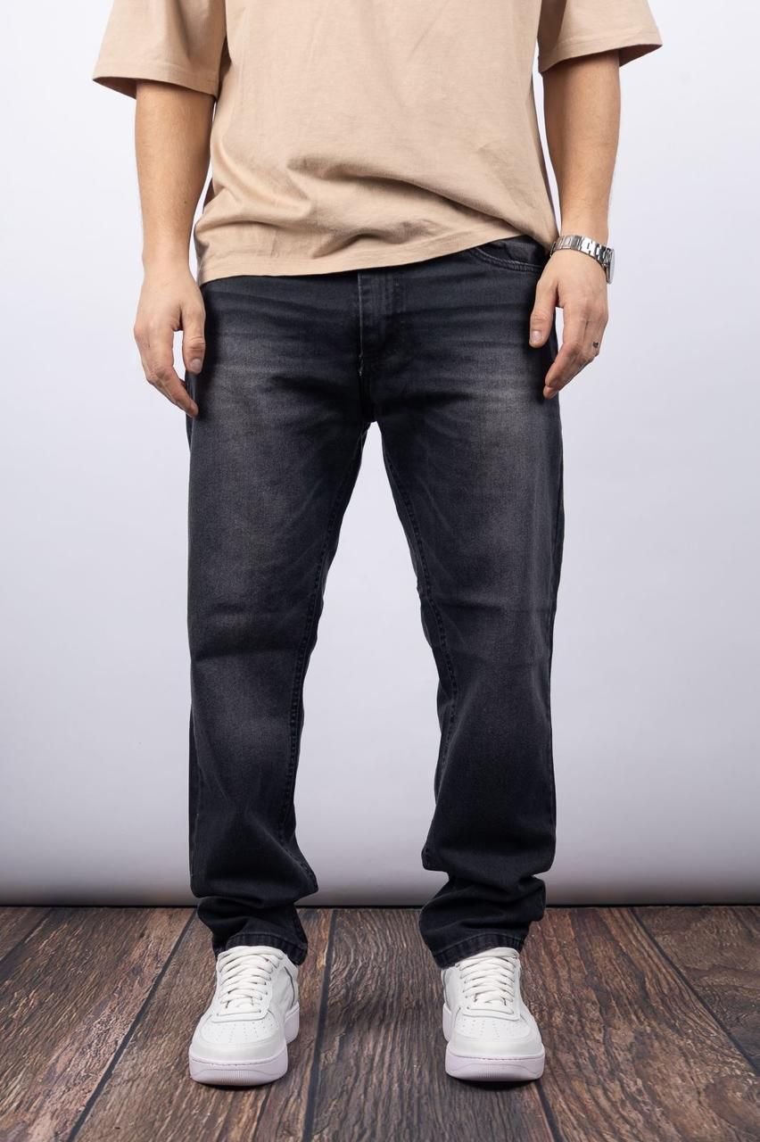 Jeans mom negro despintado liso