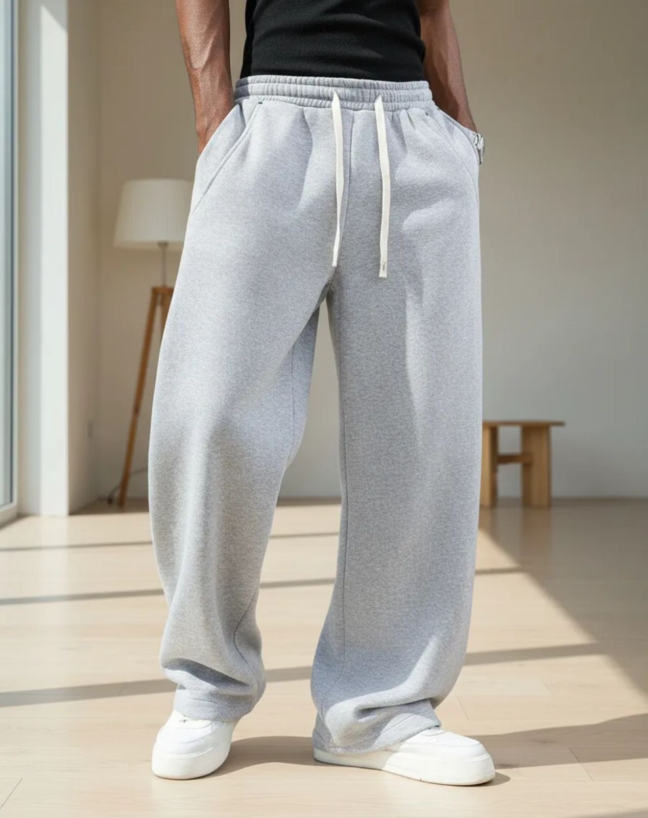 Pantalon baggy frizado de algodon/ COD 301