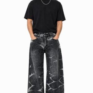Jeans baggy estampado quebrado/ COD 323