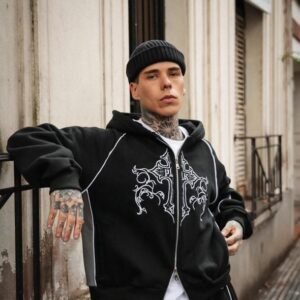 Campera doble cierre CRUZ frizado premium/ COD 334