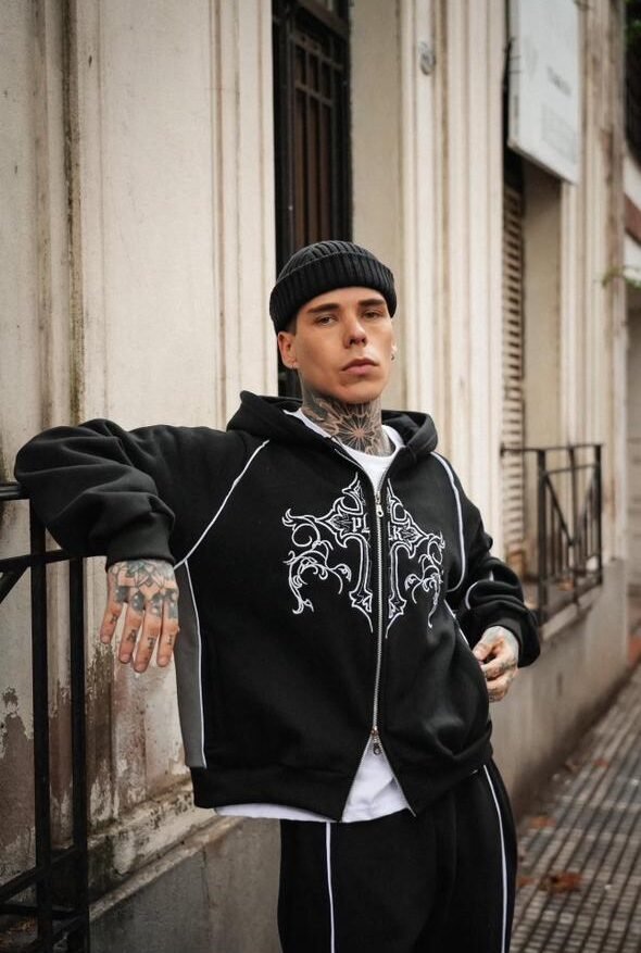 Campera doble cierre CRUZ frizado premium/ COD 334
