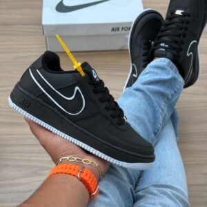 Zapatilla nike force negro con pipa blanca/ COD 351