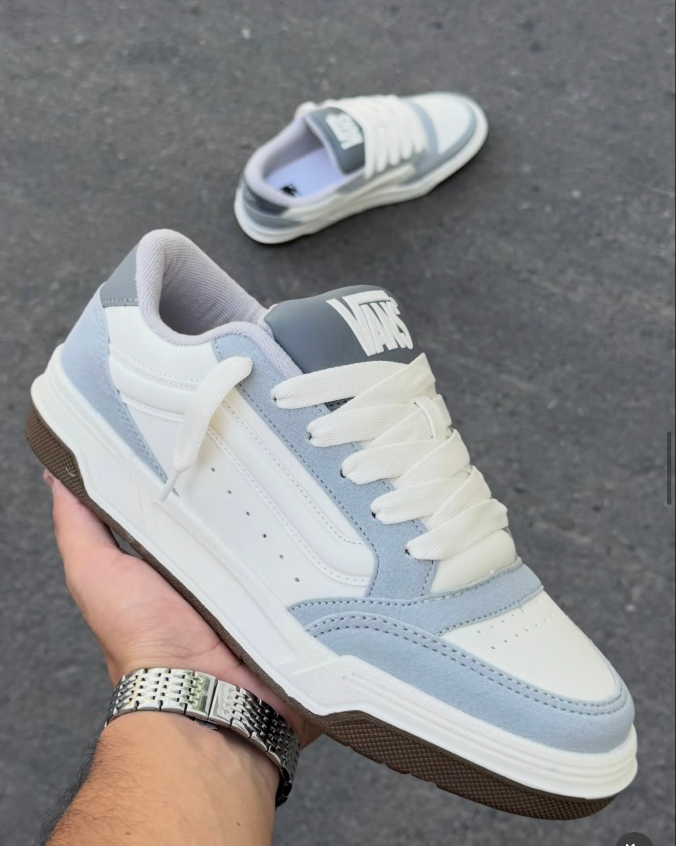 Zapatilla vans hylane gris/beige/ COD 348 - Image 4