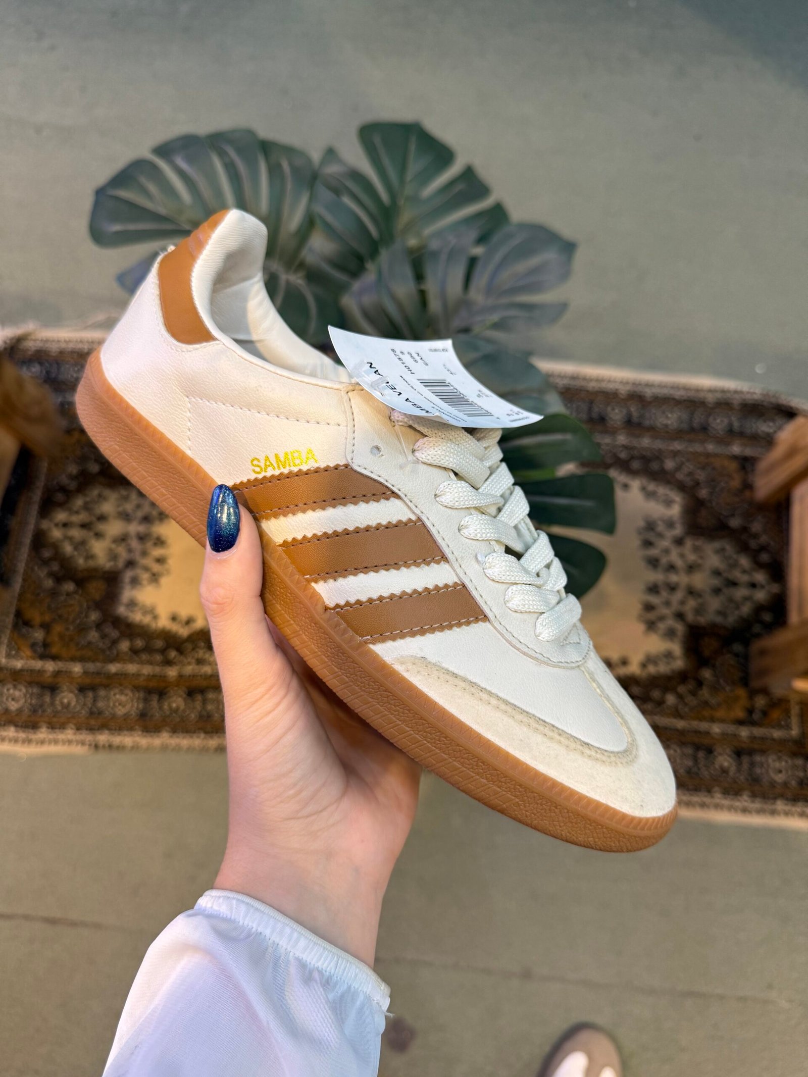 Zapatilla samba caramelo beige con marrón claro/ COD 375
