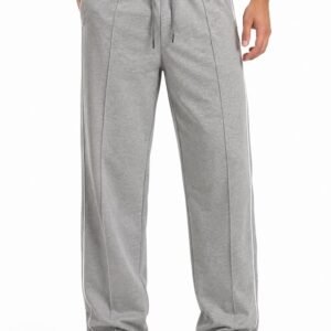 Pantalon de algodon frizado con linea bordada/ COD 390
