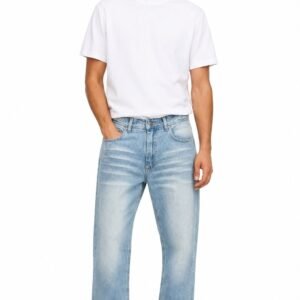Jeans mom celeste con franja/ COD 476