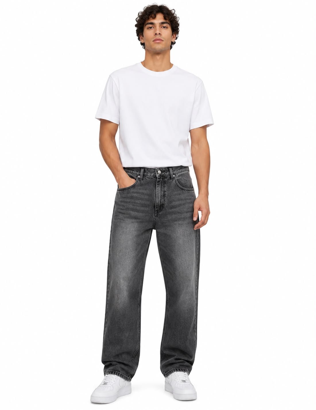 Jeans baggy gris oscuro/ COD 477